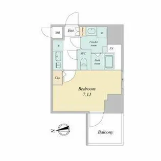 エスプレイス上前津レガシー【0201号室】の間取り