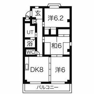 クレール.A【3階】の間取り