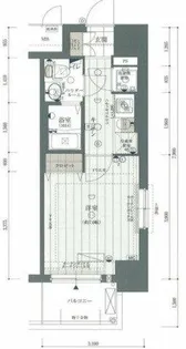 レジュールアッシュ大阪城NORD【7階】の間取り