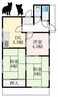 大阪府河内長野市木戸1丁目【マンション】の間取り