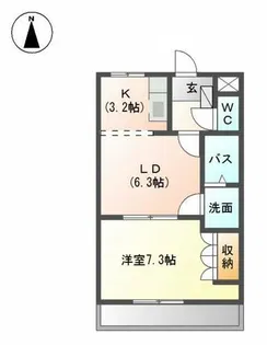 サンメゾンなみよせ【2階】の間取り