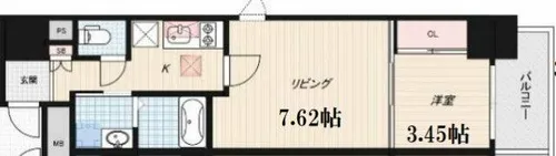 CAVANA本町【604号室】の間取り