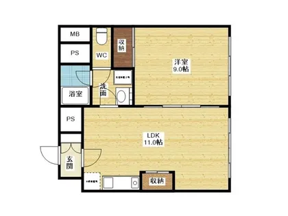 グランヴィ新大阪【7階】の間取り