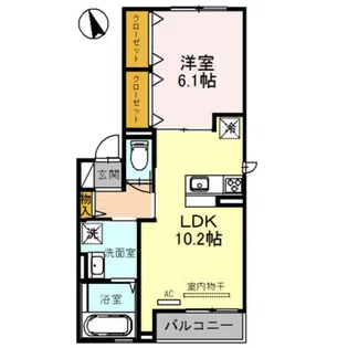 シンセリティ石津 B棟【2階】の間取り