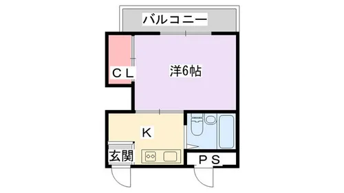 1DKの間取り画像