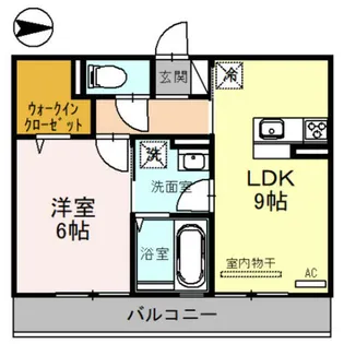 ディアコート萱振【1階】の間取り