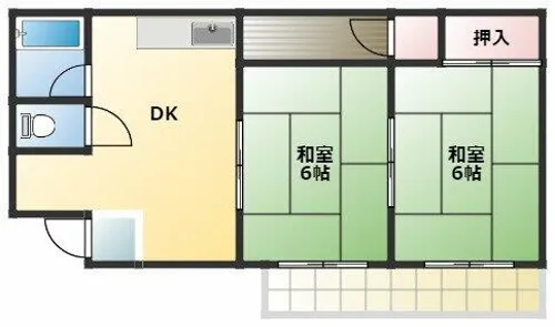 日下マンション【201号室】の間取り