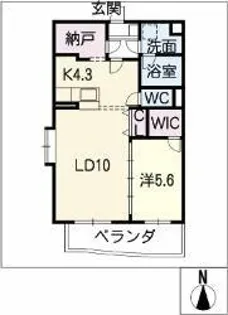 ロゼックII南大高【2階】の間取り