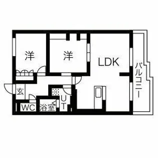 シャルードS【2-C号室】の間取り