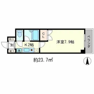 ラポール北白川【2階】の間取り