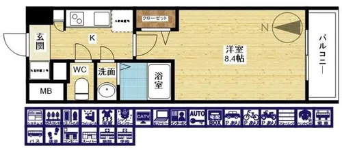 スプランディッド十三本町【3階】の間取り