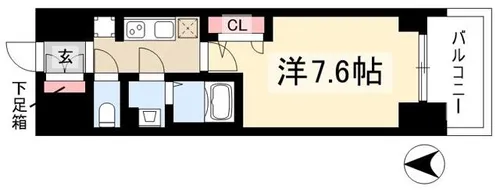 プレサンスTHE久屋大通レジェンド【8階】の間取り