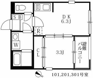 ラヴィエルジュ【3階】の間取り