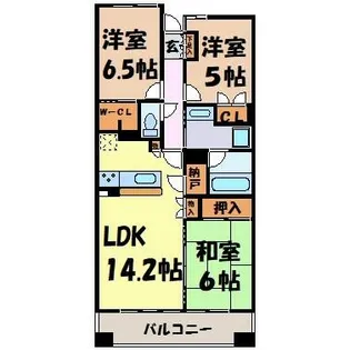 SS.FLAT桜山【6階】の間取り