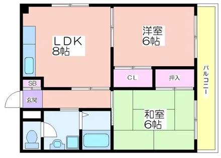 パークメゾン中加賀屋【4階】の間取り