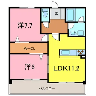 サンコートHITOTSUGI【4階】の間取り