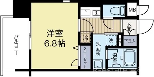 エンクレスト博多MATE【13階】の間取り