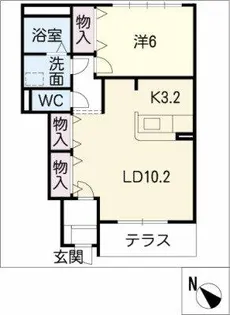 エル・シャトー E【1階】の間取り