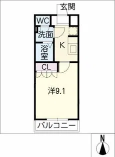 パリス青塚【2階】の間取り