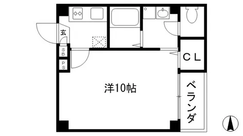 京都府京都市中京区西ノ京池ノ内町【マンション】の間取り