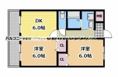 M’プラザ城東六番館【9階】の間取り