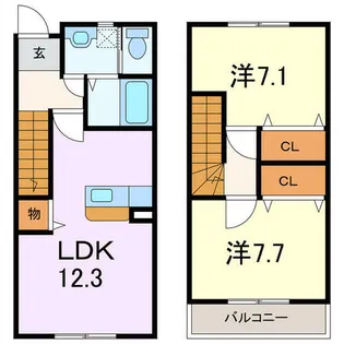 フォレストⅠ【1A号室】の間取り