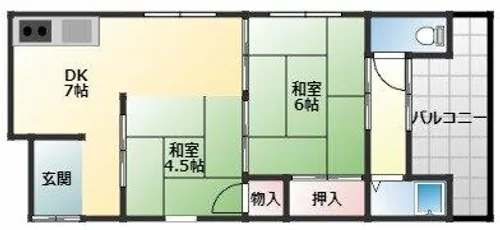 河原コーポ【2階】の間取り