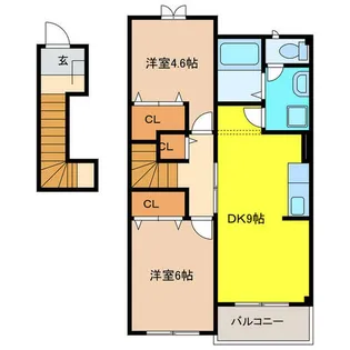 ファインヴィラⅡ【2階】の間取り