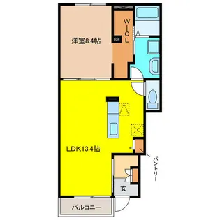 ベルフルール【1階】の間取り