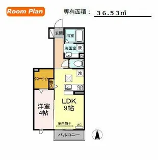 豊橋 ウエスト1 A【1階】の間取り