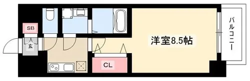 エスリード名城公園【1103号室】の間取り