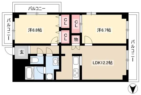 スターキャッスル【403号室】の間取り