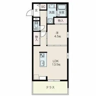 べリアス ジェネシス【1階】の間取り