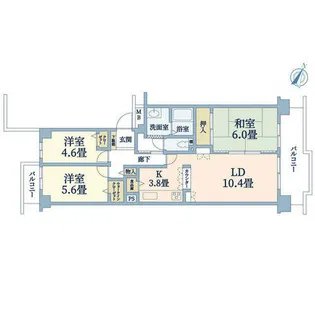 西神中央ウェステージ弐番館【7階】の間取り