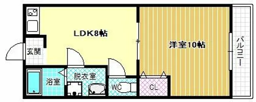 ハイツ家の森【1階】の間取り