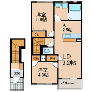 Veritaju【2階】の間取り
