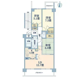 ステイツ苦楽園ガーデンヒルズ【3階】の間取り