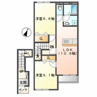 コーポさわ【2階】の間取り