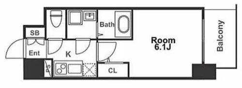 エスリード福島グレイス【5階】の間取り
