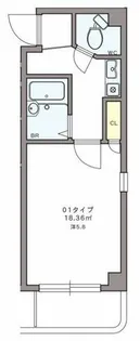新町エビス【5階】の間取り