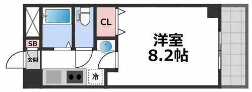 ビューティーセゾン和【6階】の間取り