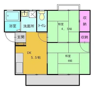 ハイツちぐさB【202号室】の間取り