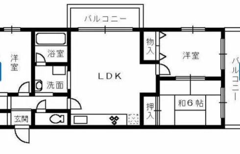 城南マンション2【411号室】の間取り