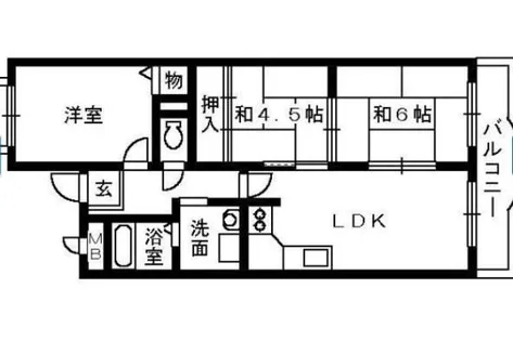ホワイトウェル【309号室】の間取り