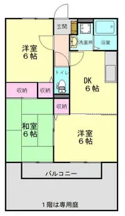パストラル中筋A【101号室】の間取り