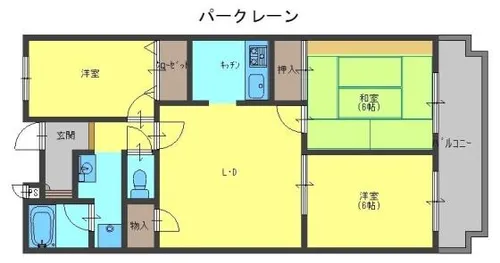 パークレーン【502号室】の間取り