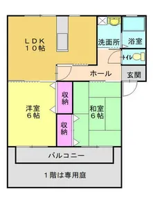 サンライフ雅B【101号室】の間取り