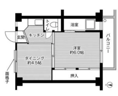 ビレッジハウス旭【1-201号室】の間取り
