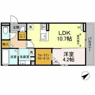 grace TSUKATA【3階】の間取り