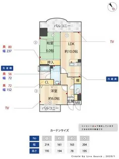 メゾンM.I【801号室】の間取り